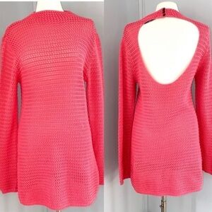 Free People Beach pink crochet swim cover up dress size M